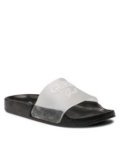 Guess Mules / sandales de bain Dina FJ6DIN ELE19 Blanc Couleur Noir