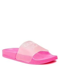 Guess Mules / sandales de bain Dina FJ6DIN ELE19 Blanc Couleur Rose