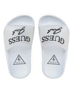 Guess Mules / sandales de bain Dina FT6DIN ELE19 Blanc -Mules et sandales Soldes guess mules sandales de bain dina ft6din ele19 blanc 3 5