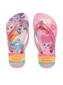 Havaianas Tongs Slim Mlp 41445145217 Rose -Mules et sandales Soldes havaianas tongs slim mlp 41445145217 rose 4