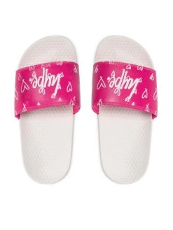 HYPE Mules / sandales de bain Hearts Script Sliders ZVLR-715 Rose -Mules et sandales Soldes hype mules sandales de bain hearts script sliders zvlr 715 rose 4
