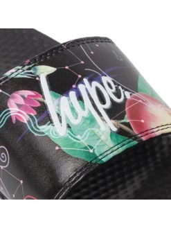 HYPE Mules / sandales de bain Script Sliders ZVLR-712 Noir -Mules et sandales Soldes hype mules sandales de bain script sliders zvlr 712 noir 5
