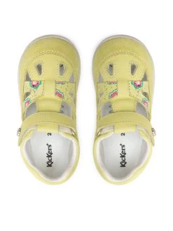 Kickers Sandales Kiki 692388-10 S Jaune -Mules et sandales Soldes kickers sandales kiki 692388 10 s jaune 4
