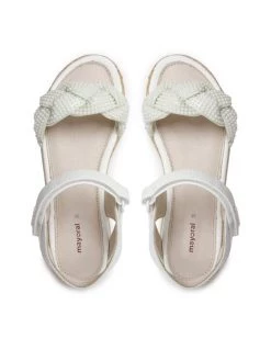 Mayoral Espadrilles 45.373 Blanc -Mules et sandales Soldes mayoral espadrilles 45 373 blanc 5