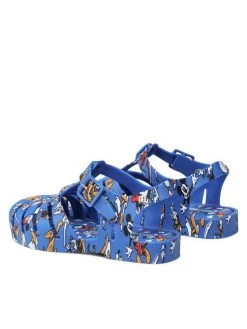 Melissa Sandales Mini Melissa Possession Print 33444 Bleu -Mules et sandales Soldes melissa sandales mini melissa possession print 33444 bleu 2