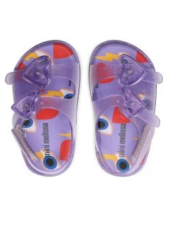 Melissa Sandales Mini Melissa Wide Sandal + Cap 33652 Violet -Mules et sandales Soldes melissa sandales mini melissa wide sandal cap 33652 violet 4