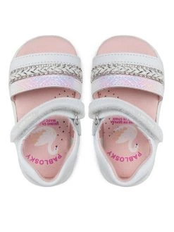 Pablosky Sandales 007300 Blanc -Mules et sandales Soldes pablosky sandales 007300 blanc 5