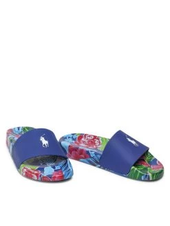 Polo Ralph Lauren Mules / sandales de bain Polo Slide 809860989001 Bleu marine -Mules et sandales Soldes polo ralph lauren mules sandales de bain polo slide 809860989001 bleu marine 4