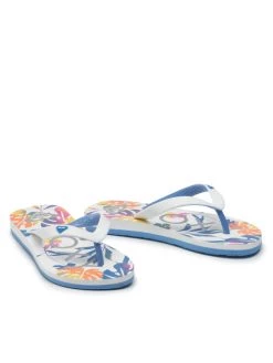 Roxy Tongs ARGL100279 Blanc -Mules et sandales Soldes roxy tongs argl100279 blanc 1 4