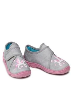 Superfit Chaussons 1-000259-2020 Gris -Mules et sandales Soldes superfit chaussons 1 000259 2020 gris 4