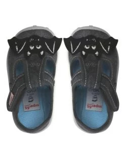 Superfit Chaussons 1-009256-2020 Gris -Mules et sandales Soldes superfit chaussons 1 009256 2020 gris 4