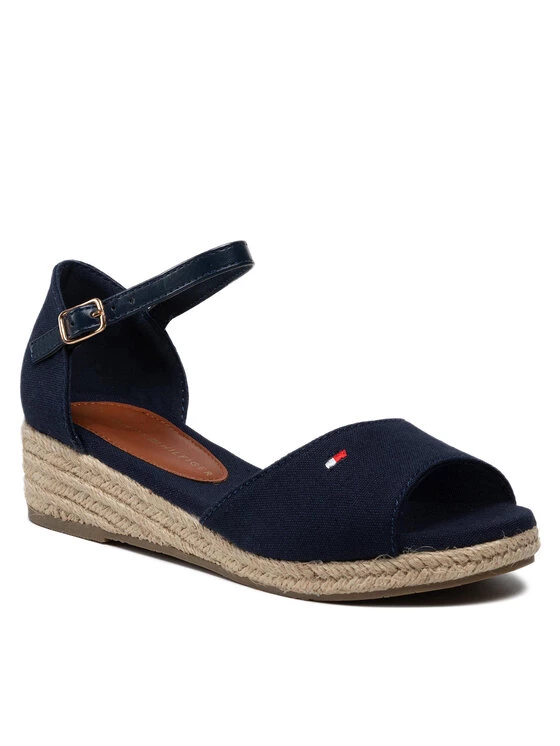 Tommy Hilfiger Espadrilles Rope Wedge Sandal T3A7-32185-0048 M Bleu marine 3 Tommy Hilfiger Espadrilles Rope Wedge Sandal T3A7-32185-0048 M Bleu marine