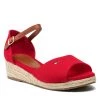 Tommy Hilfiger Espadrilles Rope Wedge Sandal T3A7-32185-0048 S Rouge -Mules et sandales Soldes tommy hilfiger espadrilles rope wedge sandal t3a7 32185 0048 s rouge