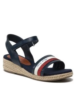 Tommy Hilfiger Espadrilles Rope Wedge Sandal T3A7-32188-1379 Bleu marine
