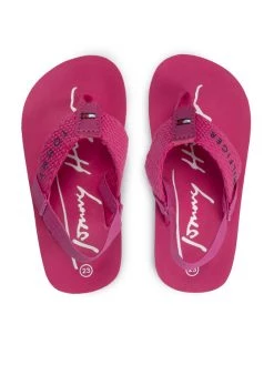 Tommy Hilfiger Sandales Logo Print Flip Flop T1A8-32199-0058 Rose -Mules et sandales Soldes tommy hilfiger sandales logo print flip flop t1a8 32199 0058 rose 1 5
