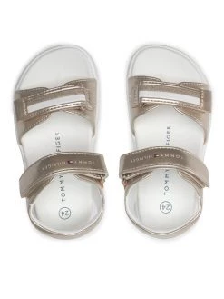 Tommy Hilfiger Sandales Velcro Sandal T1A2-32170-1356 S Or -Mules et sandales Soldes tommy hilfiger sandales velcro sandal t1a2 32170 1356 s or 5