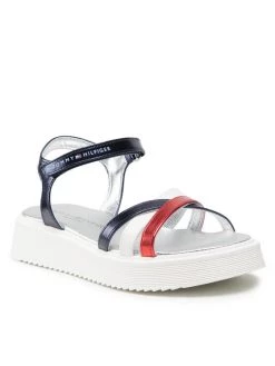 Tommy Hilfiger Sandales Velcro Sandal T4A2-32184-0371 S Bleu marine
