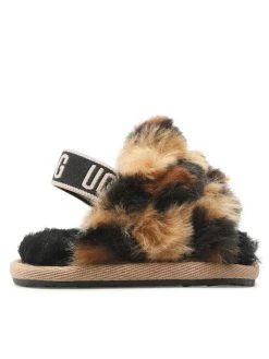 Ugg Chaussons I Fluff Yeah Slide Spotty 1134955I Marron -Mules et sandales Soldes ugg chaussons i fluff yeah slide spotty 1134955i marron 1