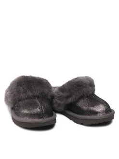 Ugg Chaussons K Cozy II Metallic Glitter 1121094K Gris -Mules et sandales Soldes ugg chaussons k cozy ii metallic glitter 1121094k gris 4