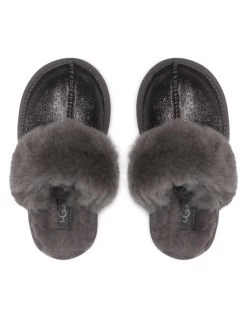 Ugg Chaussons K Cozy II Metallic Glitter 1121094K Gris -Mules et sandales Soldes ugg chaussons k cozy ii metallic glitter 1121094k gris 5
