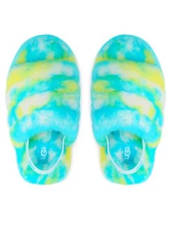 Ugg Chaussons K Fluff Yeah Slide Marble 1123636K Bleu -Mules et sandales Soldes ugg chaussons k fluff yeah slide marble 1123636k bleu 5