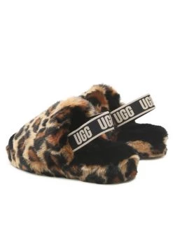 Ugg Chaussons K Fluff Yeah Slide Spotty 1134954K Marron -Mules et sandales Soldes ugg chaussons k fluff yeah slide spotty 1134954k marron 2