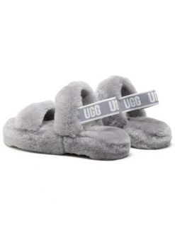 Ugg Chaussons K Oh Yeah 1115752K Gris -Mules et sandales Soldes ugg chaussons k oh yeah 1115752k gris 2