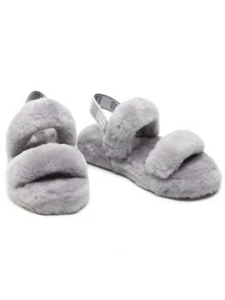 Ugg Chaussons K Oh Yeah 1115752K Gris -Mules et sandales Soldes ugg chaussons k oh yeah 1115752k gris 4