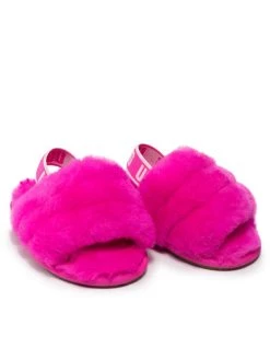 Ugg Chaussons T Fluff Yeah Slide 1098579T Rose -Mules et sandales Soldes ugg chaussons t fluff yeah slide 1098579t rose 1 4