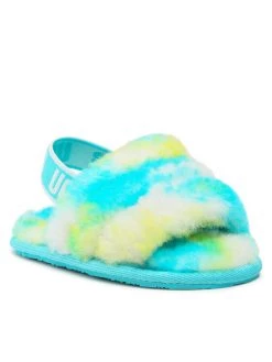 Ugg Chaussons T Fluff Yeah Slide Marble 1123638T Bleu